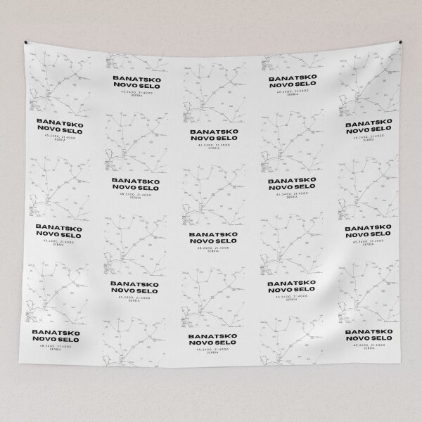 Item preview, Banatsko Novo Selo Serbia Map Print | Minimalist City Road Map Wall Art designed and sold by RM-Journey.