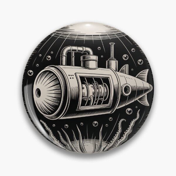 Item preview, Iron Lung Submarine Surreal Steampunk Etching designed and sold by Vintage Shapes.