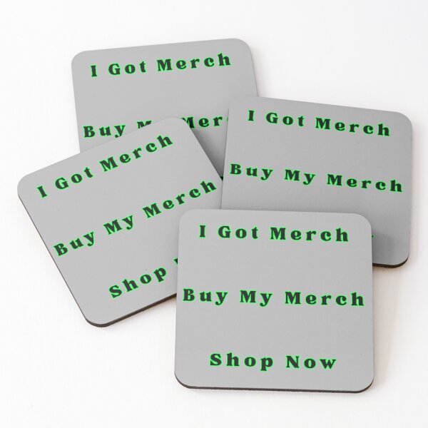 Item preview, I Got Merch Buy My Merch Shop Now Social Media Stickers Prints Posters Wall Art Magnet Home Coffee Cup Decoration TShirt Stationary Notebook Magnet Hat Kitchen Work School Office Redbubble Shop designed and sold by Saritas Boutique Shop.