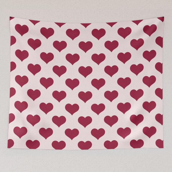Item preview, Romantic Heart Repeat Pattern – Soft Pink Valentine Design designed and sold by Fezzyboo.