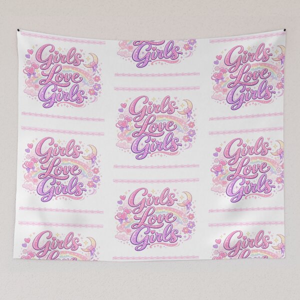 Item preview, Girls Love Girls – Cute Pastel Yuri Typography Design designed and sold by Item Geeks.