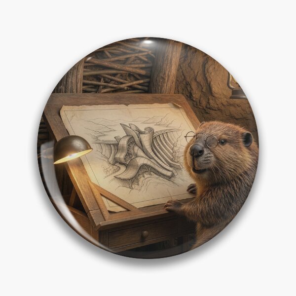 Item preview, Beaver Engineer Draws Up Grand Dam Plans designed and sold by Tridentulus.