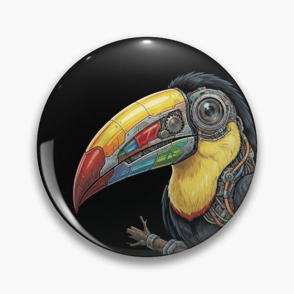 Item preview, Cybernetic Toucan – Futuristic Robotic Bird Art designed and sold by dbNIGHT.