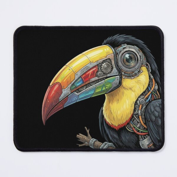 Item preview, Cybernetic Toucan – Futuristic Robotic Bird Art designed and sold by dbNIGHT.