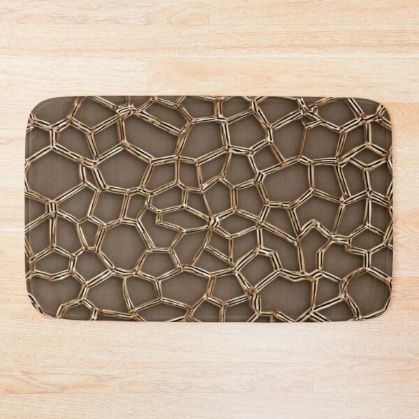 Item preview, Golden Network of Interconnected Polygonal Cells Texture designed and sold by Virtuals1.