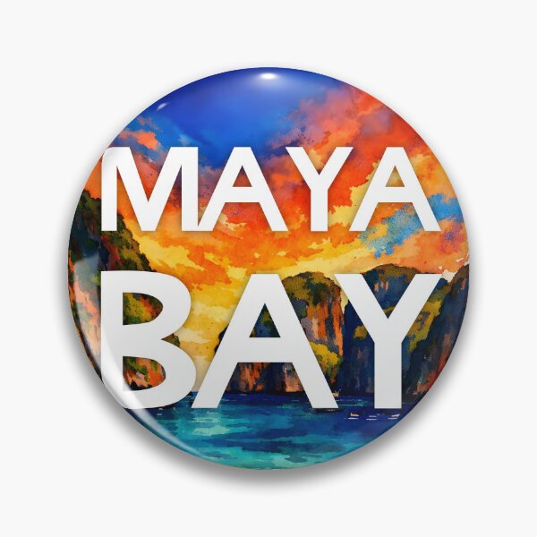 Item preview, Maya Bay, Phi Phi Leh, Thailand – Watercolor Beach Poster designed and sold by Sea Gem.