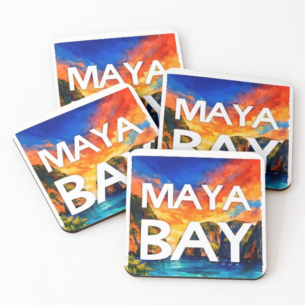 Item preview, Maya Bay, Phi Phi Leh, Thailand – Watercolor Beach Poster designed and sold by Sea Gem.