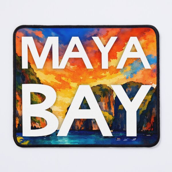 Item preview, Maya Bay, Phi Phi Leh, Thailand – Watercolor Beach Poster designed and sold by Sea Gem.