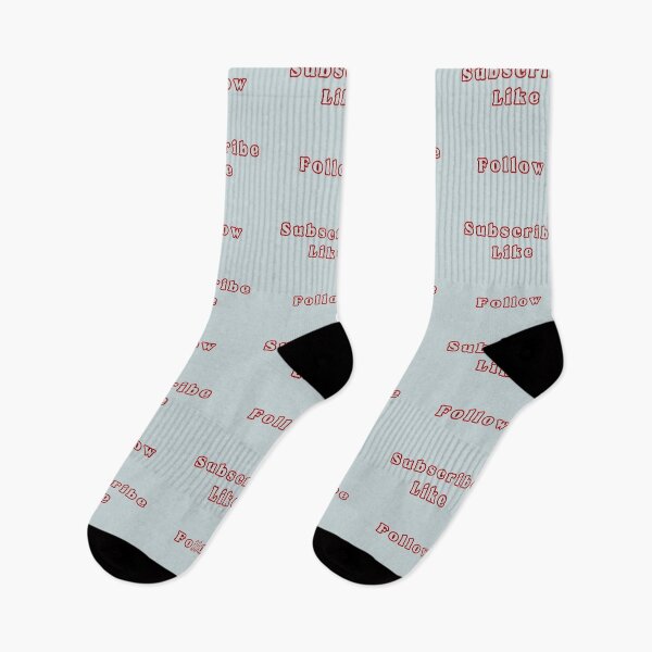Item preview, Like Follow Subscribe Social Media Red Text Stickers Prints Posters Wall Art Magnet Home Coffee Cup Decoration TShirt Stationary Notebook Magnet Hat Kitchen Work School Office Redbubble Shop designed and sold by Saritas Boutique Shop.