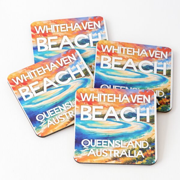 Item preview, Whitehaven Beach, Queensland, Australia – Watercolor Beach Poster designed and sold by Sea Gem.