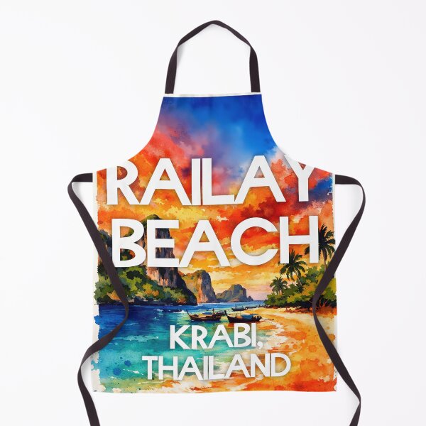 Item preview, Railay Beach, Krabi, Thailand – Watercolor Beach Poster designed and sold by Sea Gem.