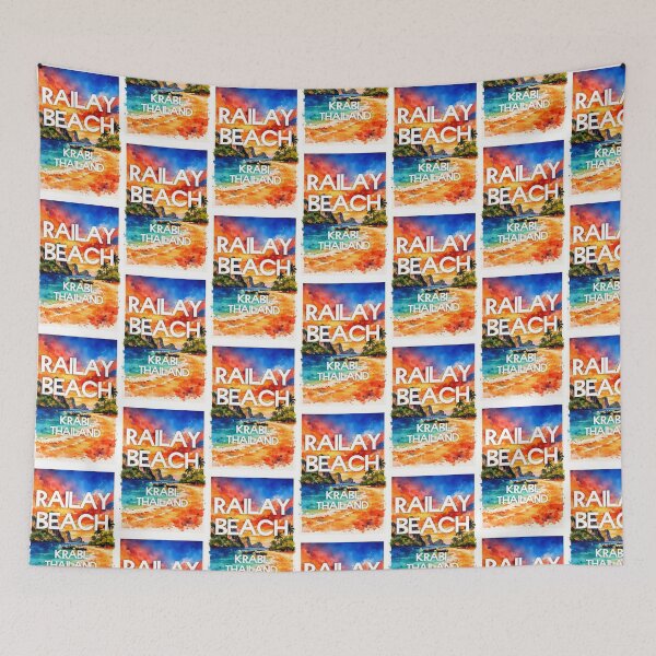 Item preview, Railay Beach, Krabi, Thailand – Watercolor Beach Poster designed and sold by Sea Gem.