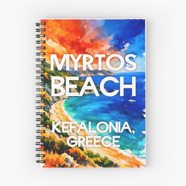 Item preview, Myrtos Beach, Kefalonia, Greece – Watercolor Beach Poster designed and sold by Sea Gem.