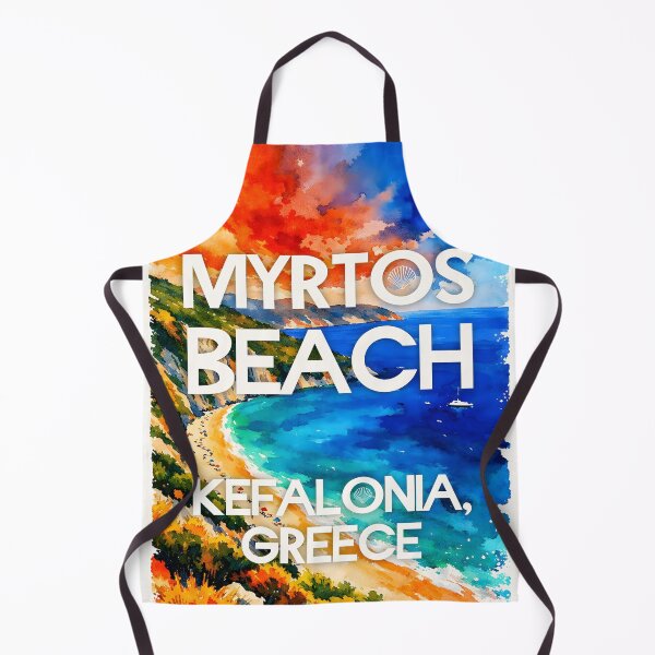 Item preview, Myrtos Beach, Kefalonia, Greece – Watercolor Beach Poster designed and sold by Sea Gem.