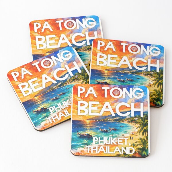 Item preview, Patong Beach, Phuket, Thailand – Watercolor Beach Poster designed and sold by Sea Gem.