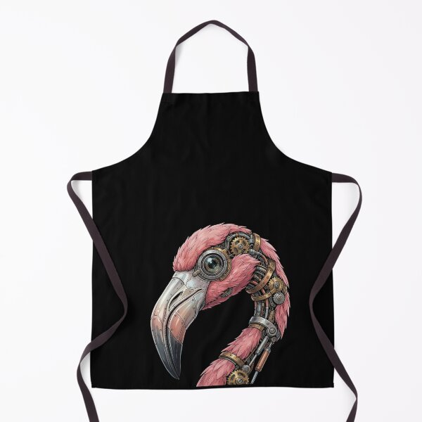 Item preview, Cybernetic Flamingo – Steampunk Robotic Bird Art designed and sold by dbNIGHT.