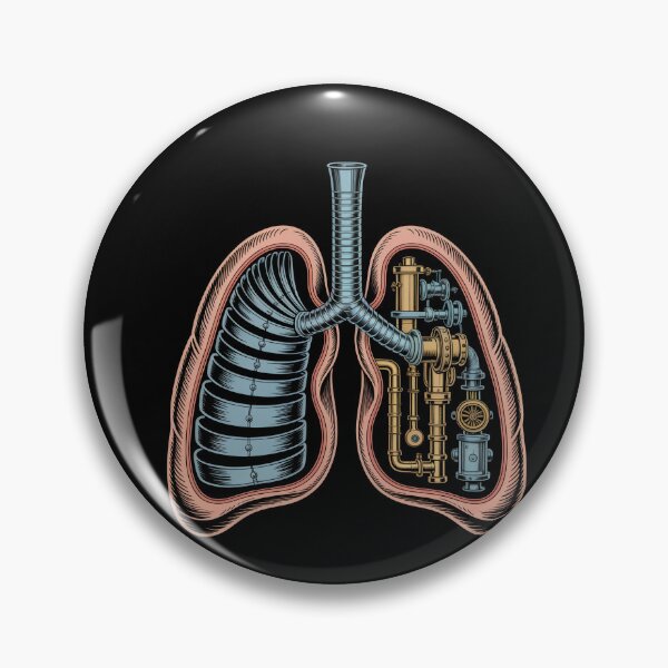 Item preview, Iron Lung Biomechanical Anatomical Steampunk Woodcut designed and sold by Vintage Shapes.