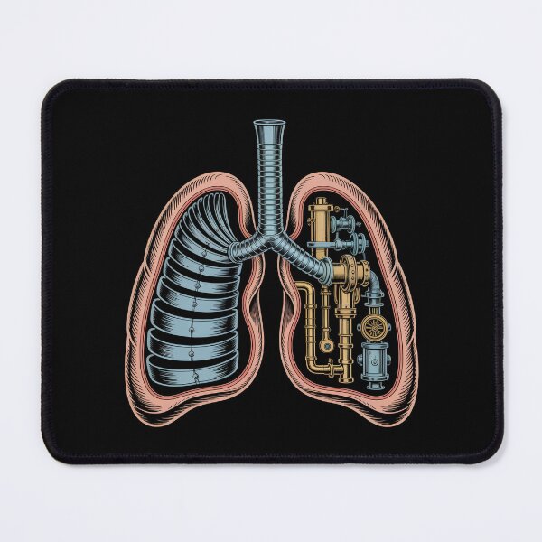 Item preview, Iron Lung Biomechanical Anatomical Steampunk Woodcut designed and sold by Vintage Shapes.