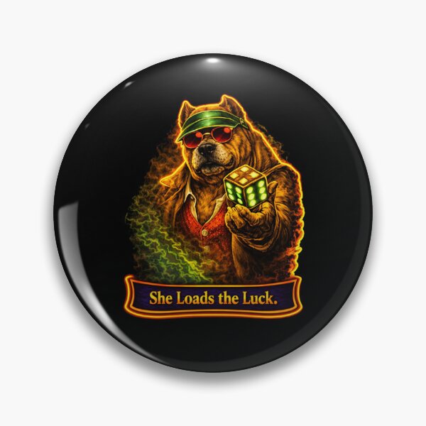 Item preview, K9 Pitboss Nala – She Loads the Luck designed and sold by MACodDesigns.