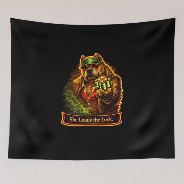 Item preview, K9 Pitboss Nala – She Loads the Luck designed and sold by MACodDesigns.