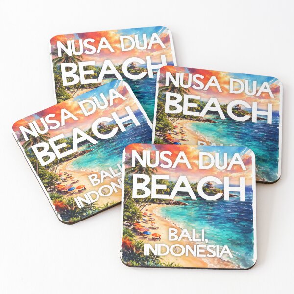 Item preview, Nusa Dua Beach, Bali, Indonesia – Watercolor Beach Poster designed and sold by Sea Gem.