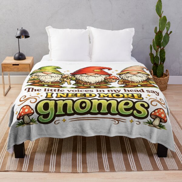 Item preview, The Little Voices in My Head Say I Need More Gnomes designed and sold by Moriarty's Digital Visions.
