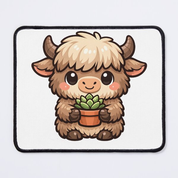 Item preview, Kawaii Yak with Succulent designed and sold by Clauxel.