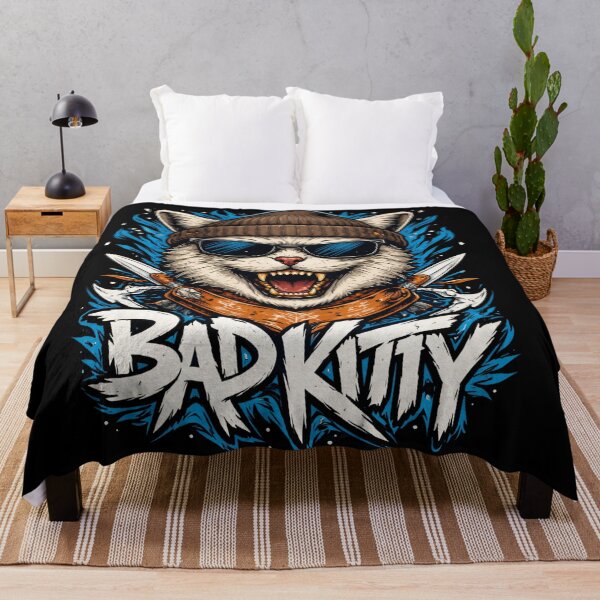 Item preview, Fierce Cat Illustration with Urban Attitude designed and sold by doodledat.