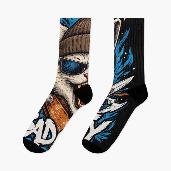 Item preview, Fierce Cat Illustration with Urban Attitude designed and sold by doodledat.