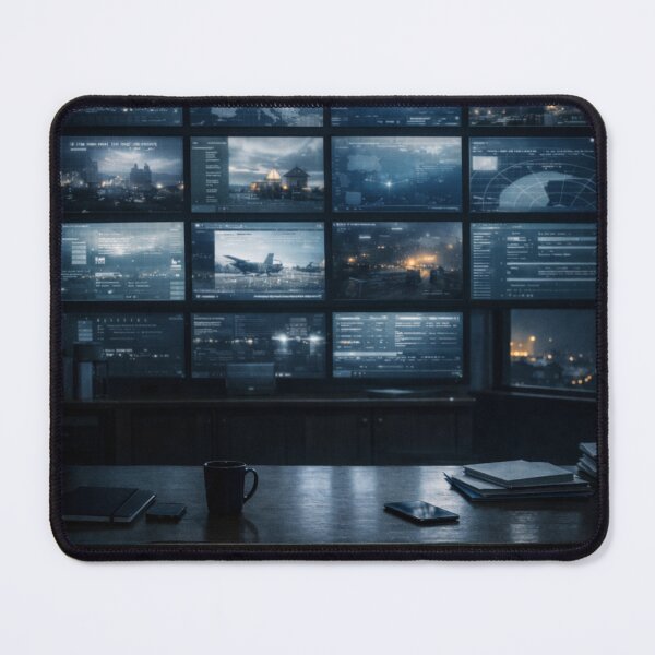 Item preview, Situation Room at Night | Institutional Surveillance Wall Art | The Last Deterrence designed and sold by Element Horizon Studio.