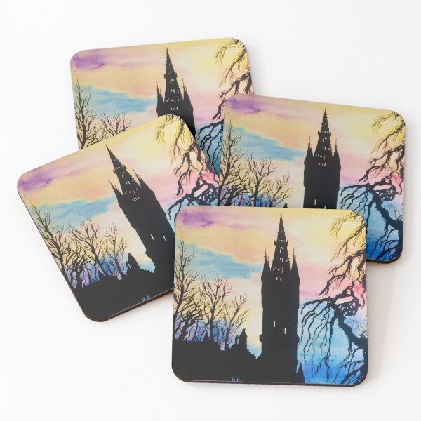Item preview, University of Glasgow Spire Silhouette designed and sold by IndigoStarry.