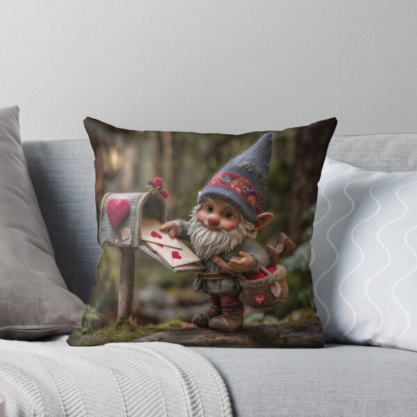 Item preview, Forest Gnome Mail Carrier Delivering Valentine  designed and sold by ACuriousshoppe.