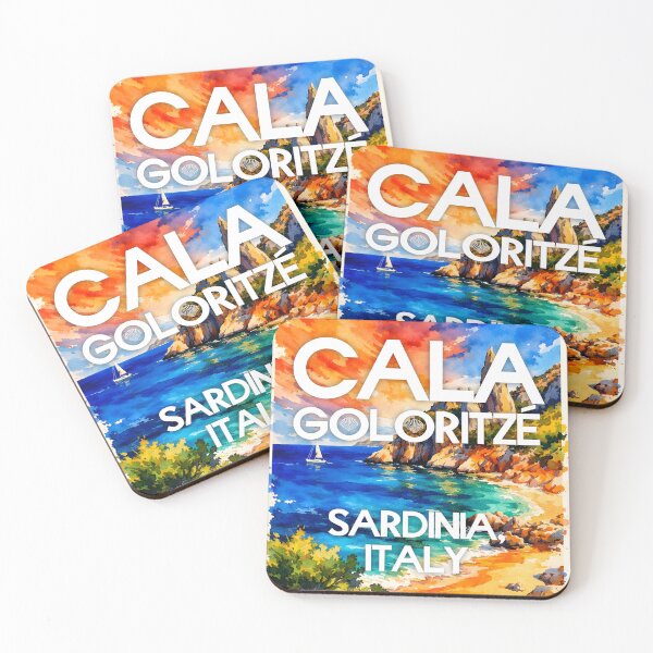 Item preview, Cala Goloritzé, Sardinia, Italy – Watercolor Beach Poster designed and sold by Sea Gem.