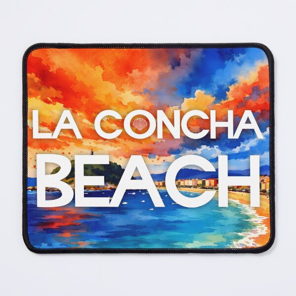 Item preview, La Concha Beach, San Sebastian, Spain – Watercolor Beach Poster designed and sold by Sea Gem.