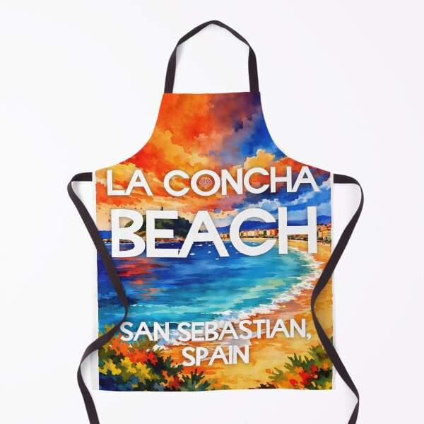 Item preview, La Concha Beach, San Sebastian, Spain – Watercolor Beach Poster designed and sold by Sea Gem.