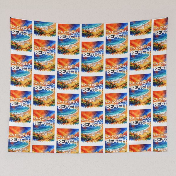 Item preview, La Concha Beach, San Sebastian, Spain – Watercolor Beach Poster designed and sold by Sea Gem.