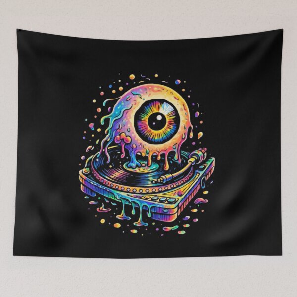 Item preview, Rainbow Melt DJ Eye – EDM Festival Psy Art designed and sold by House-of-Roc.
