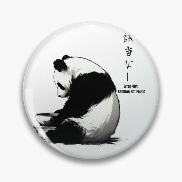 Item preview, Error 404: Bamboo Not Found - Sad Sumi-e Panda (Japanese Kanji) designed and sold by Sumi Tech Lab.