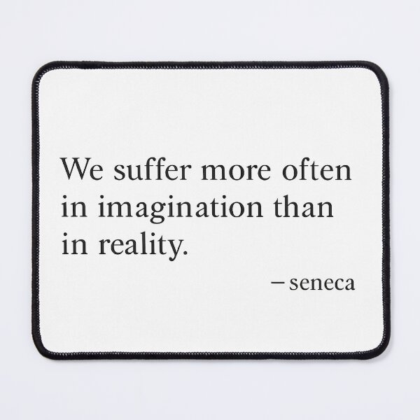 Item preview, Suffer Less – Seneca Stoic Quote Minimalist T-Shirt (Black Font) designed and sold by TshirtsLabs.