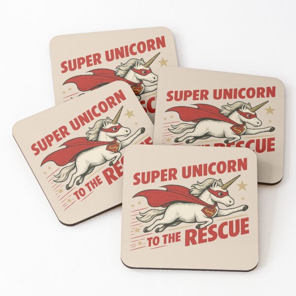 Item preview, Super Unicorn To The Rescue Cartoon Animal designed and sold by NosandEdgy.