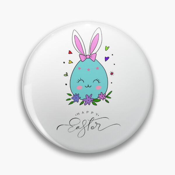 Artikelvorschau, Niedliches Osterei mit Hasenohren – Kawaii-Pastell-Osterdesign entworfen und verkauft von SimoesArtistry.