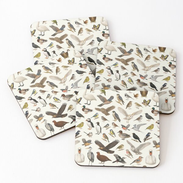 Item preview, Birds of British Isles Retro Ornithology Identification Chart designed and sold by kakarikihill.