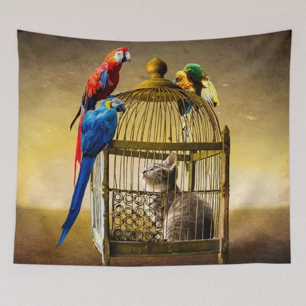 Item preview, Parrots Guards and Criminal Cat designed and sold by Alpha Omega Shop.