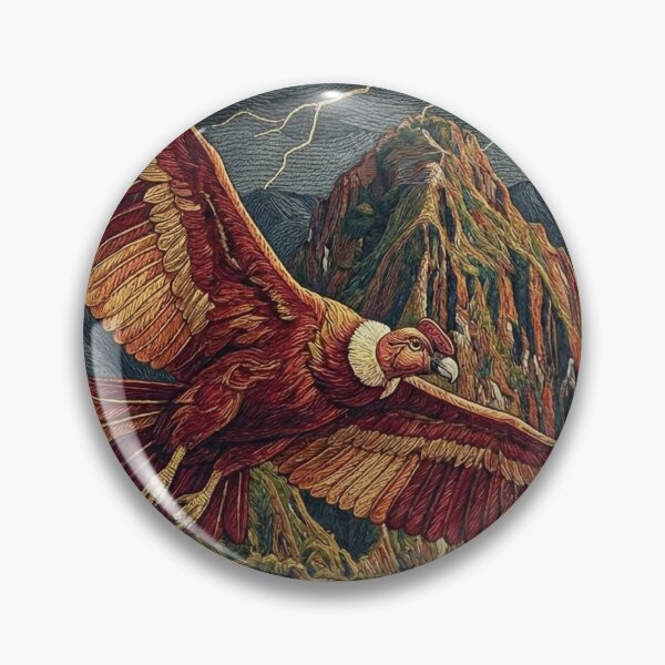 Item preview, Textured Andean Landscape: Condor, Llamas and Inca Ruins designed and sold by HANANTI.