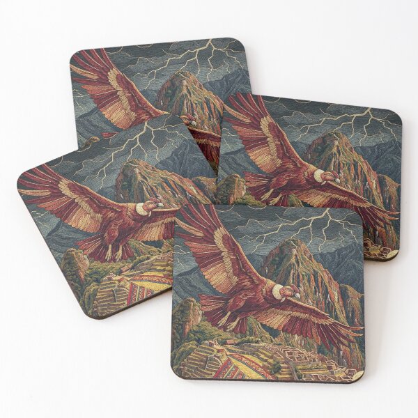 Item preview, Textured Andean Landscape: Condor, Llamas and Inca Ruins designed and sold by HANANTI.