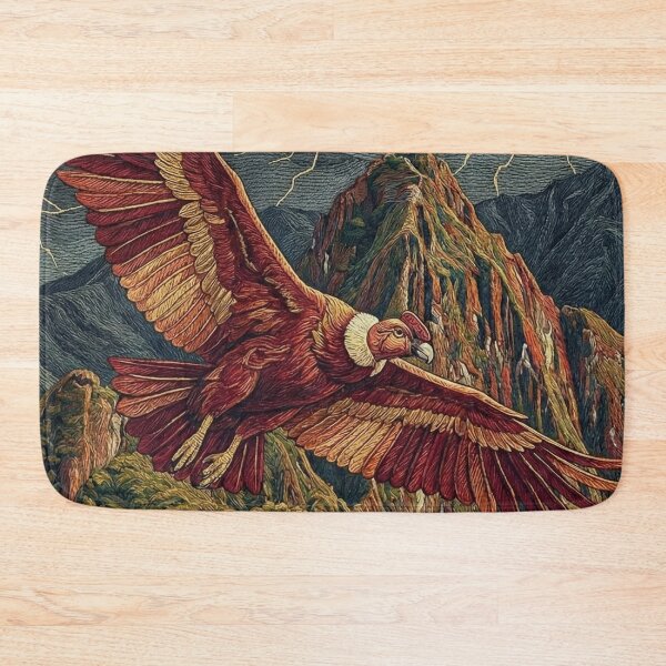 Item preview, Textured Andean Landscape: Condor, Llamas and Inca Ruins designed and sold by HANANTI.