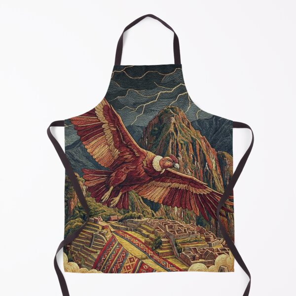 Item preview, Textured Andean Landscape: Condor, Llamas and Inca Ruins designed and sold by HANANTI.