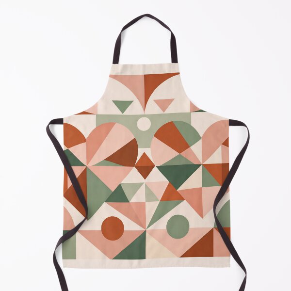 Item preview, Geometric Grid Art - Mid Century Modern Abstract with Blush Pink Sage Green & Terracotta - Scandinavian Graphic Print designed and sold by designsbyshella.