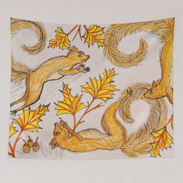Item preview, Squirrels Scurry for Nuts designed and sold by Matt Starr Fine Art .