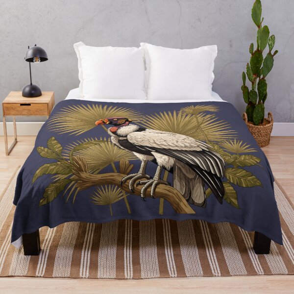 Item preview, King Vulture Perched Among Golden Palm Fronds designed and sold by BirdsnStuff.